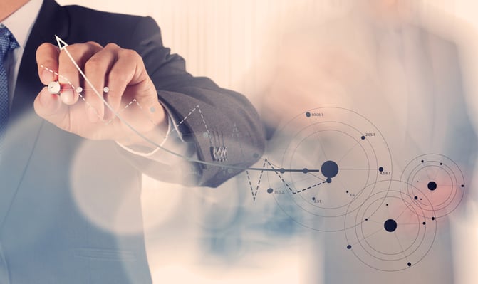 businessman hand working with new modern computer and business strategy as concept businessman hand working with new modern computer and business strategy as concept